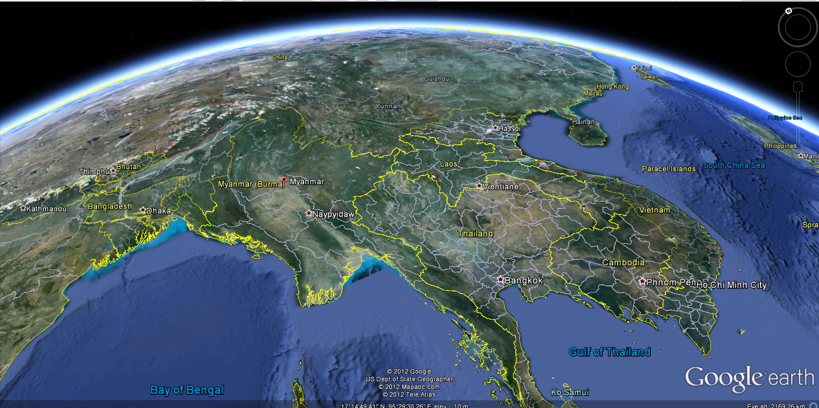 myanmar burma yeryuzu haritasi